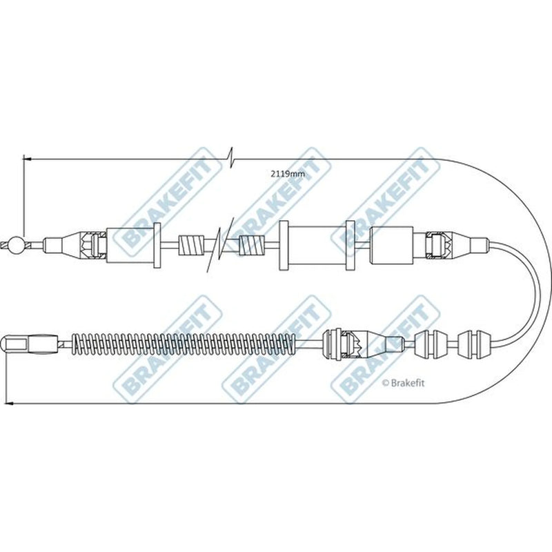 Apec Handbrake Cable Right Rear BBC3481
