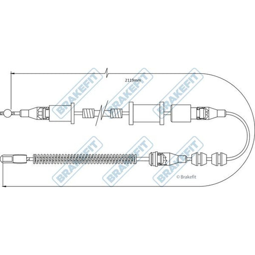 Apec Handbrake Cable Right Rear fits Opel Vectra A 1988-1995 1.4 1.6 1.7 1.8
