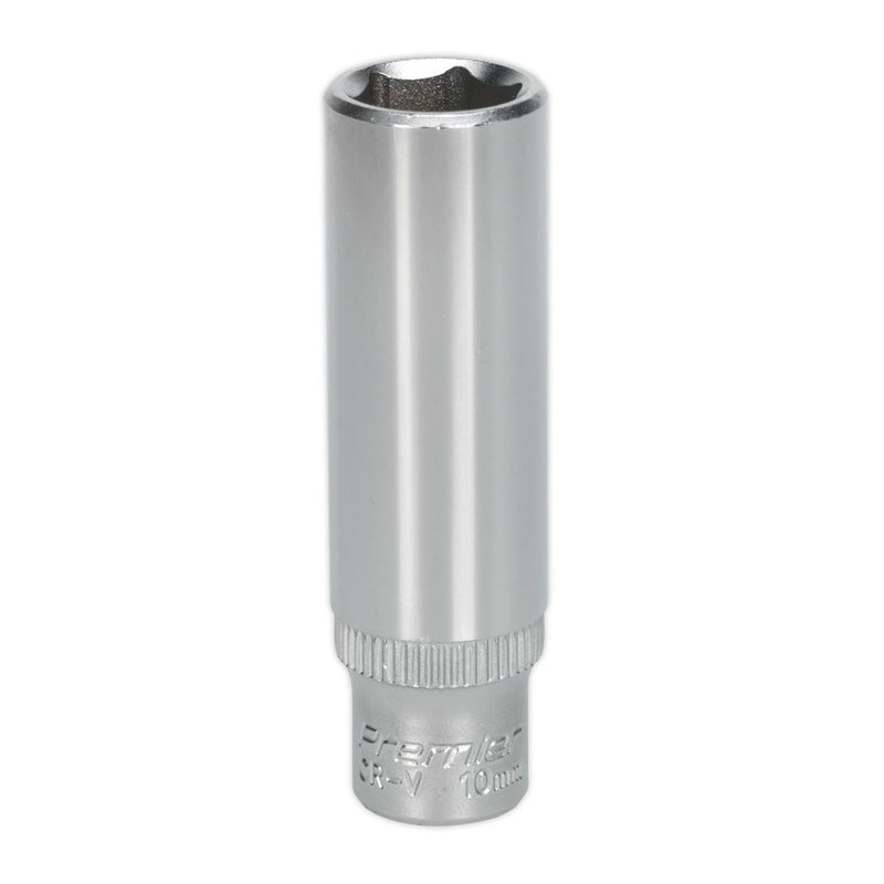 Sealey WallDrive Socket 10mm Deep 1/4"Sq Drive S1410D Sealey - Dynamic Drive
