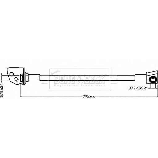 Borg & Beck Brake Hydraulic Hose Line outer BBH8073
