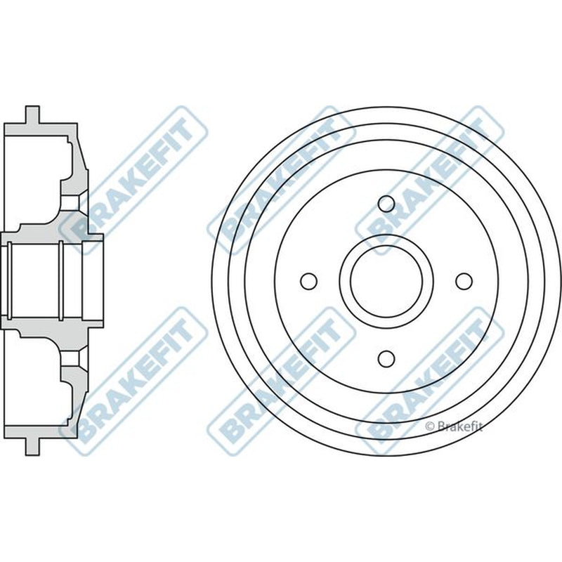 Apec Brake Drum Assembly Rear fits Citroën C2 2003-2012 1.1 1.4