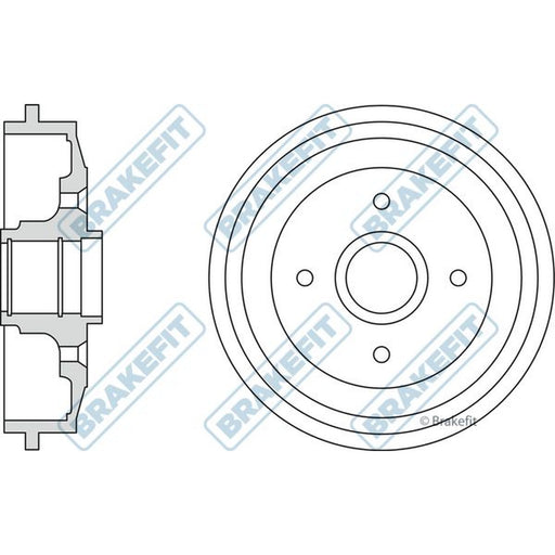 Apec Brake Drum Assembly Rear fits Citroën C2 2003-2012 1.1 1.4