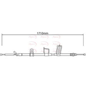 Apec Handbrake Cable Right Rear fits Nissan Qashqai I 2006-2013 1.5 1.6 2.0