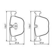 Bosch Front & Rear Pads fits Alpina B7 2003-2008 4.4