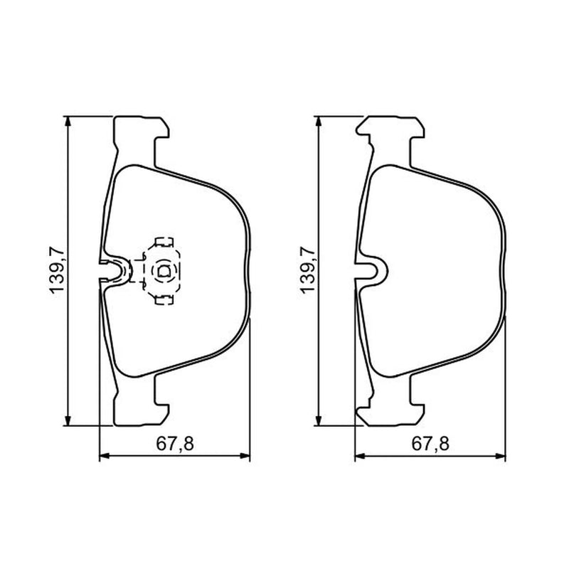 Bosch Front & Rear Pads fits Alpina B7 2003-2008 4.4