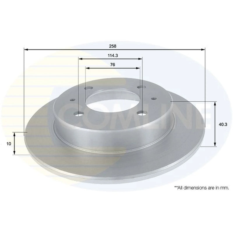 Comline Front & Rear Brake Discs & Pads fits Hyundai Lantra 1990-1995 1.5
