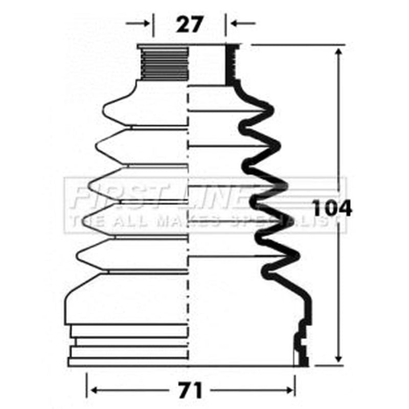 First Line Drive Shaft Bellow Kit Front Left Thermoplast fits Audi A2 2003-2005