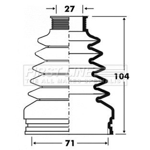 First Line Drive Shaft Bellow Kit Front Left Thermoplast fits Audi A2 2003-2005