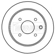 Borg & Beck Rear Brake Discs & Pads fits Nissan Tiida 2004-2013 1.5 1.6 1.8