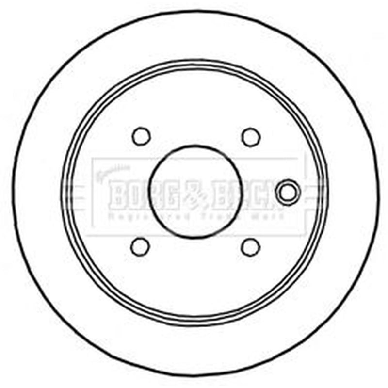 Borg & Beck Front & Rear Brake Discs & Pads fits Nissan Tiida 2004-2013