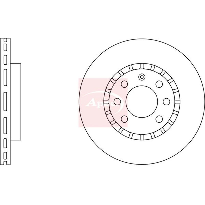 Apec 2 x Vented Front Brake Discs DSK532-x2
