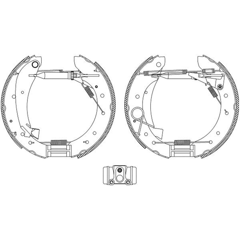 Mintex Brake Shoe Set Axle Kit fits Citroën Relay I 1994-2002 1.9 2.0 2.5 2.8