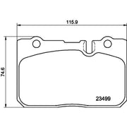 Mintex Front Brake Pad Set fits Lexus Ls 1994-2000