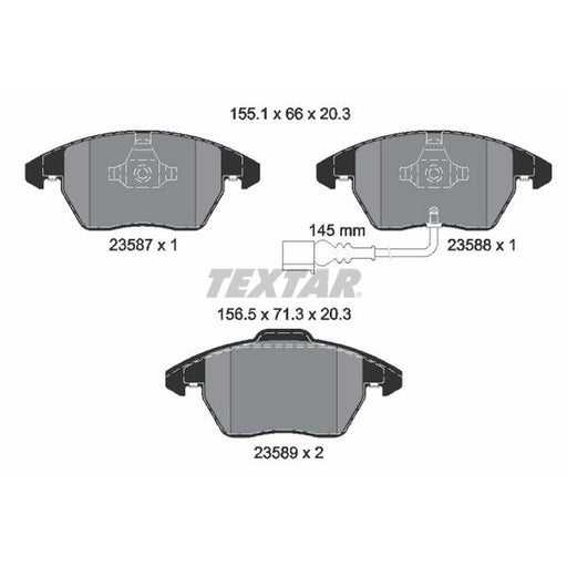 Textar Front Brake Pad Set 2358701