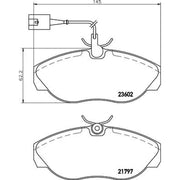 DON Front Brake Pad Set fits Citroën Relay I 1994-2002 1.9 2.0 2.5 2.8