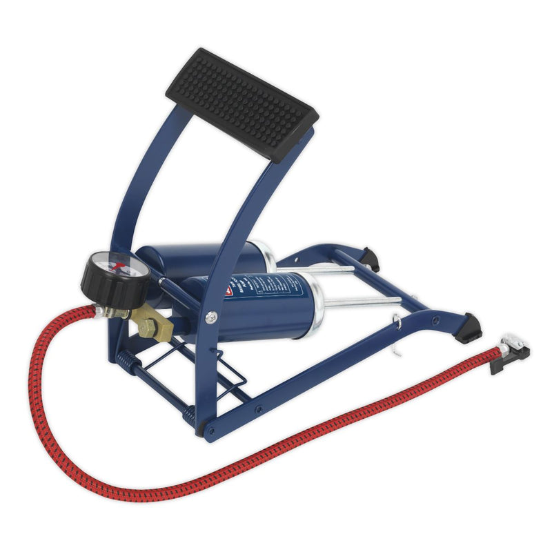 Sealey Foot Pump Twin Barrel Sealey  - Dynamic Drive
