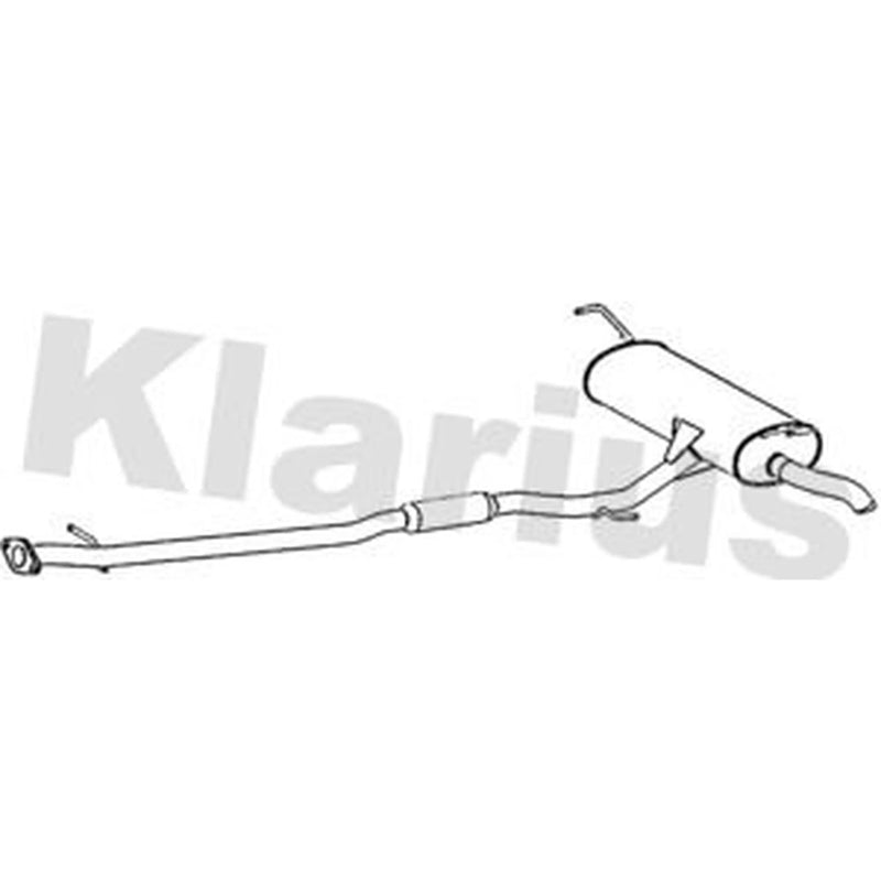 Klarius Box With Tail Pipe Rear fits Nissan Qashqai I 2007-2013 2.0