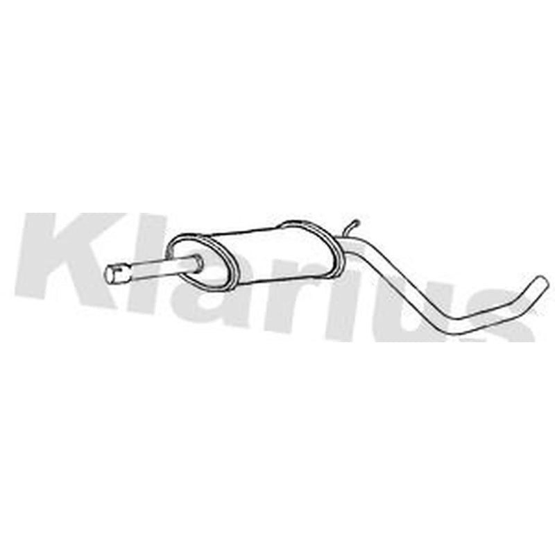 Klarius Box With Tail Pipe Rear fits Nissan Juke 2019 on 1.0