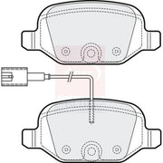Apec Rear Brake Pad Set fits Abarth 500 / 595 / 695 2008 on 1.4