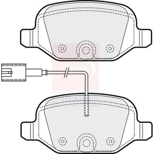 Apec Rear Brake Pad Set fits Abarth 500 / 595 / 695 2008 on 1.4