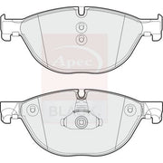 Apec Black Front Brake Pad Set fits BMW 5 2010-2017