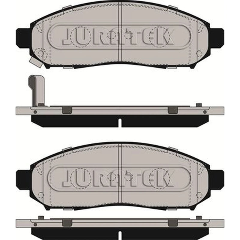 Juratek Front Brake Vented Discs & Pads fits Nissan Leaf 2010-2017