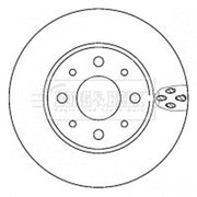 Borg & Beck Front Brake Vented Discs & Pads fits Fiat Panda 2006 on 1.4