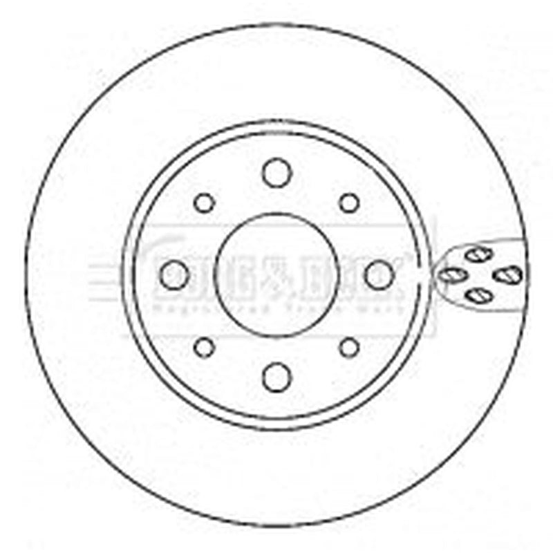 Borg & Beck Front Brake Vented Discs & Pads fits Fiat Panda 2006 on 1.4