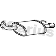 Klarius Box With Tail Pipe Left Rear fits Mazda 6 2007-2013 2.0 2.5