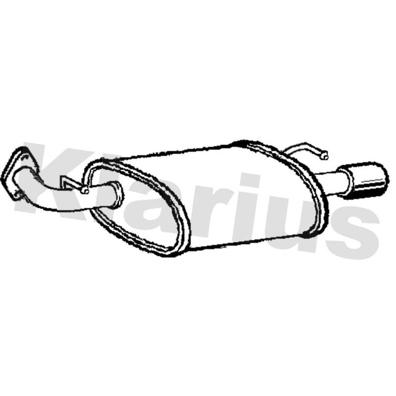 Klarius Box With Tail Pipe Left Rear fits Mazda 6 2007-2013 2.0 2.5