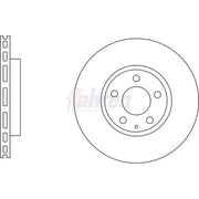 Fahren 2 x Vented Front Brake Discs FBD6818-x2