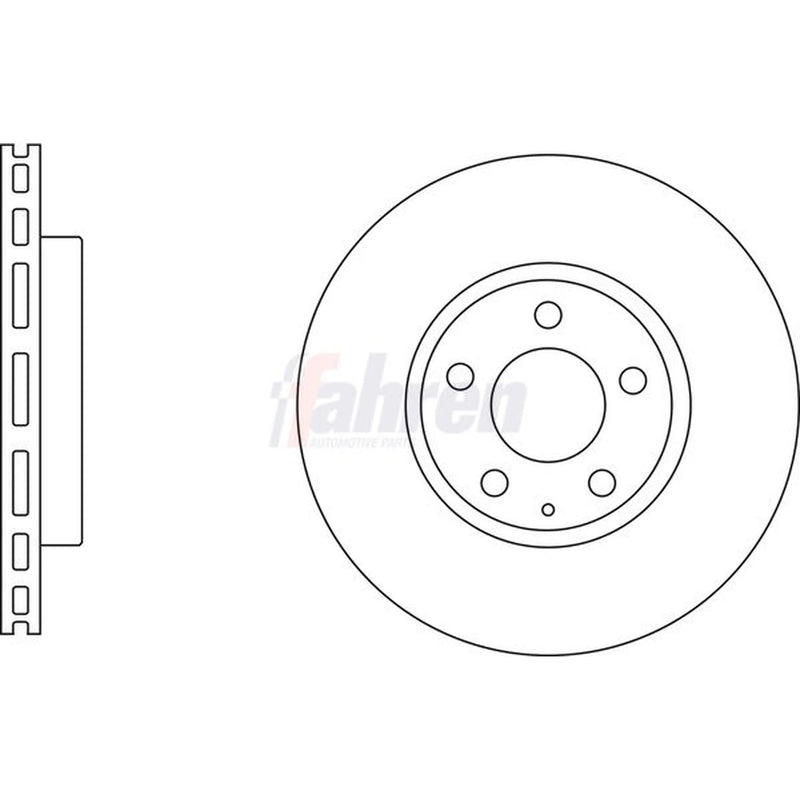 Fahren 2 x Vented Front Brake Discs FBD6818-x2