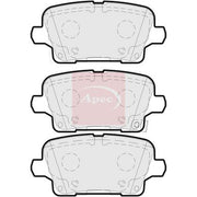 Apec Rear Brake Pad Set fits Opel Insignia B Grand Sport 2017 on 2.0