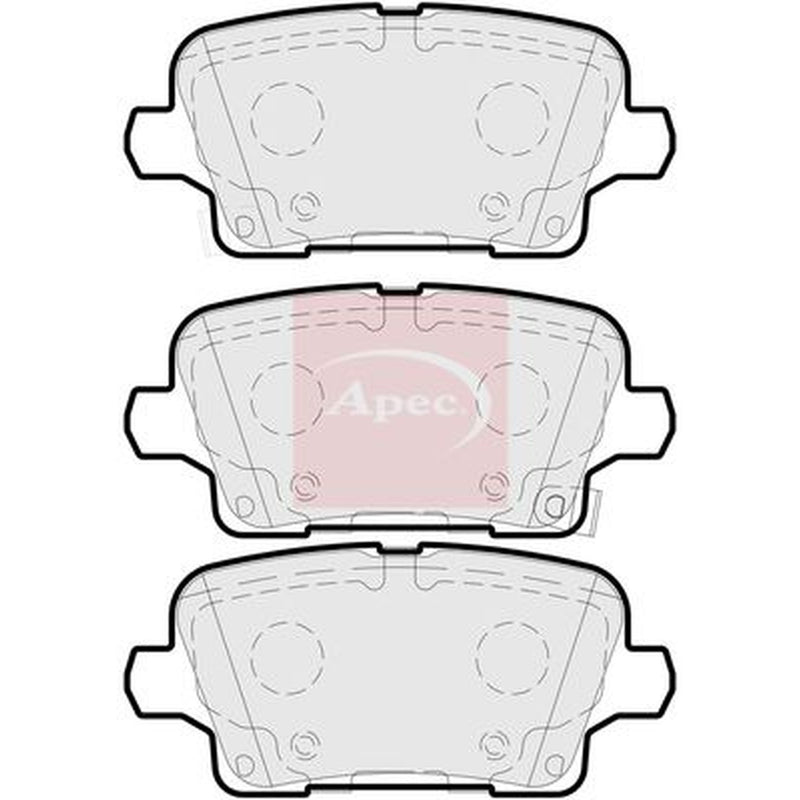 Apec Rear Brake Pad Set fits Opel Insignia B Grand Sport 2017 on 2.0