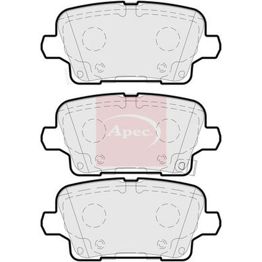 Apec Rear Brake Pad Set fits Opel Insignia B Grand Sport 2017 on 2.0
