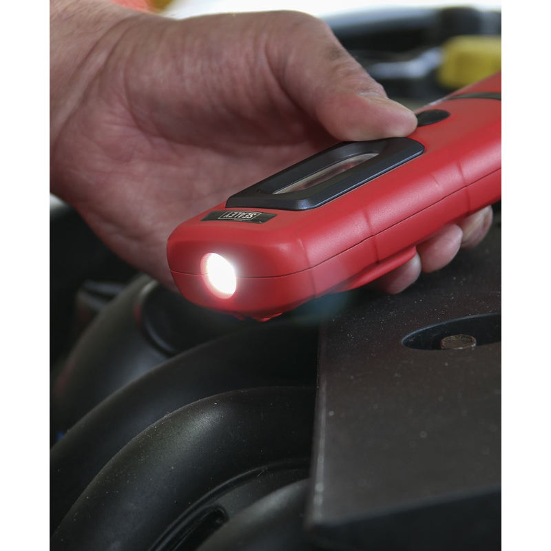Sealey Rechargeable 360 Inspection Light 3W COB & 1W SMD LED Red Lithium-Polymer Sealey - Dynamic Drive