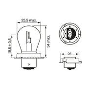 Bosch Car Light Bulb S3 6V 15W