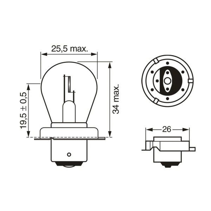 Bosch Car Light Bulb S3 6V 15W