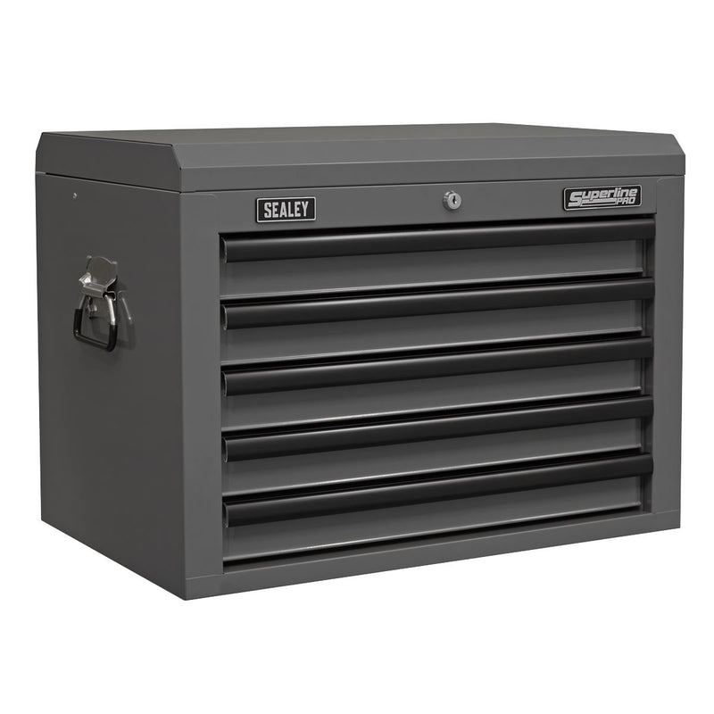 Superline Pro Superline PRO Topchest 5 Drawer - Grey/Black AP26059TG Superline Pro - Dynamic Drive