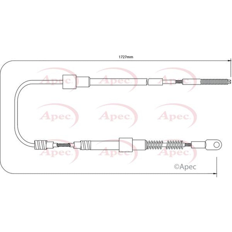 Apec Handbrake Cable Left Rear fits BMW 3 1982-1994 2.3 2.5