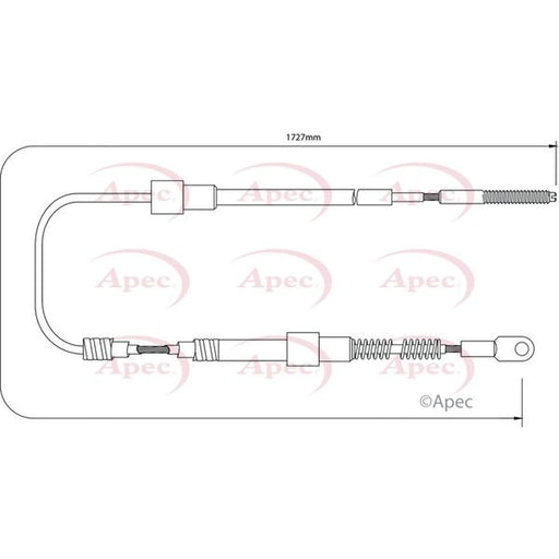 Apec Handbrake Cable Right Rear CAB1020
