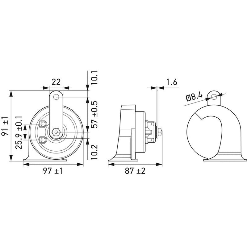 Hella Trumpet Style Car Horn