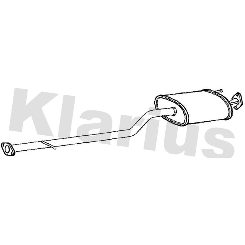 Klarius Box With Centre Pipe Centre fits Toyota Hilux Vigo VII Pickup 2005-2015