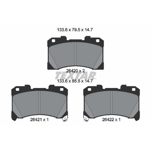 Textar Front Brake Pad Set 2642001