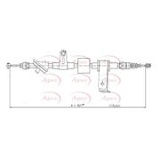 Apec Handbrake Cable Right Rear CAB1596