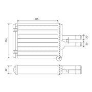 Valeo Heater Matrix Core Heat Exchanger 812117