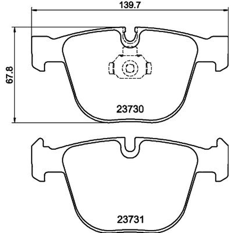 DON Rear Brake Pad Set fits BMW 1 2011-2012