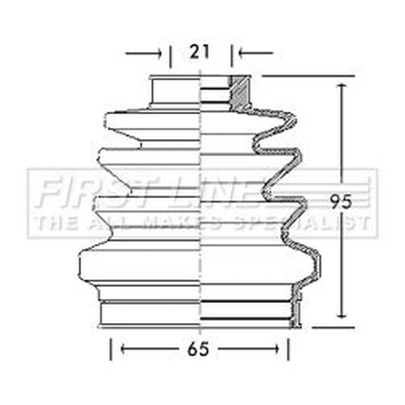 First Line Drive Shaft Bellow Kit Front Left fits Alfa Romeo 6 1981-1986 2.0