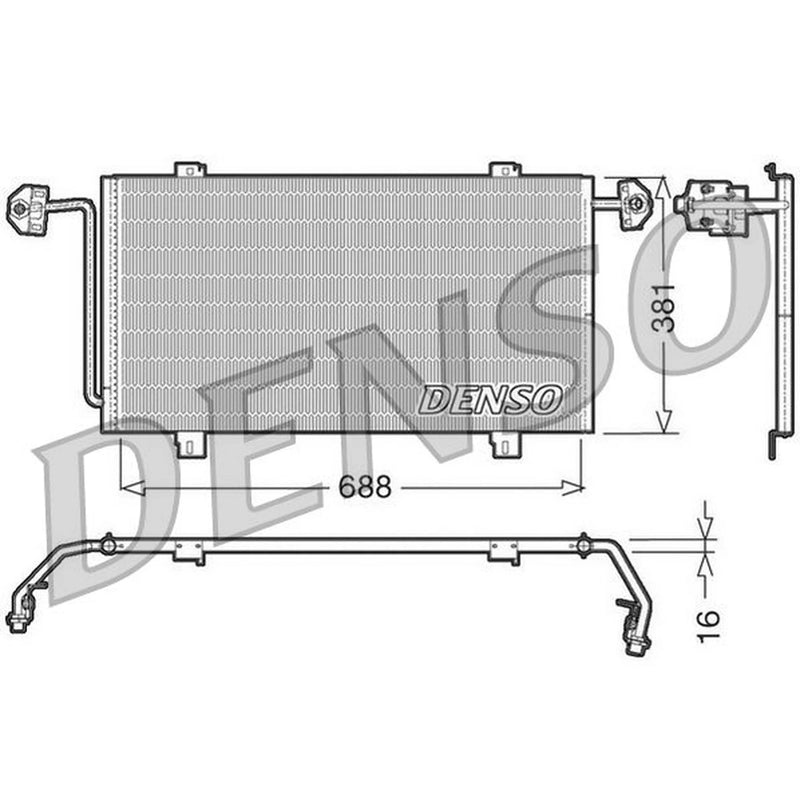 Denso Air Conditioning Condenser fits Opel Arena 1997-2001 1.9
