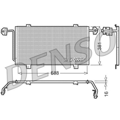 Denso Air Conditioning Condenser fits Opel Arena 1997-2001 1.9
